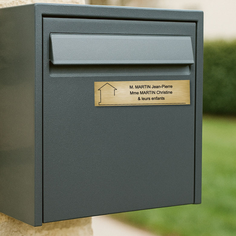 Plaque boîte aux lettres personnalisée