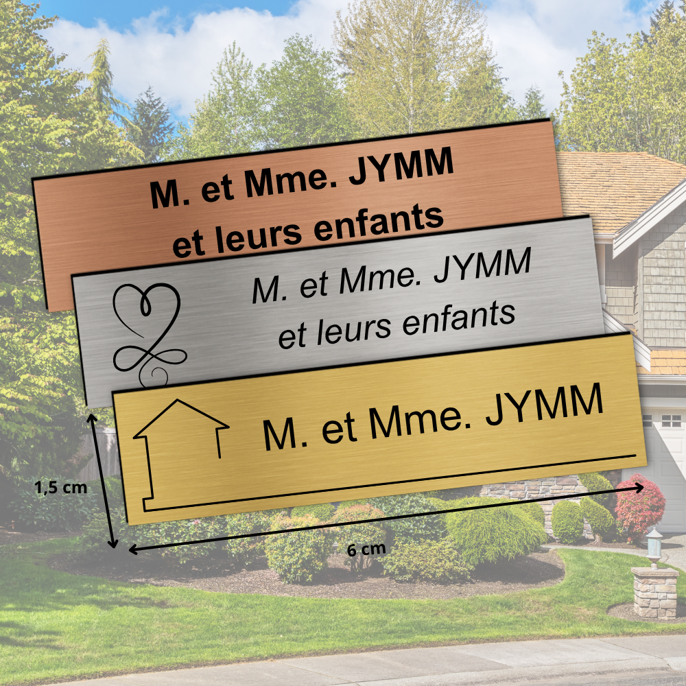 Plaque interphone et sonnette personnalisable avec motif – PVC 8×2 cm