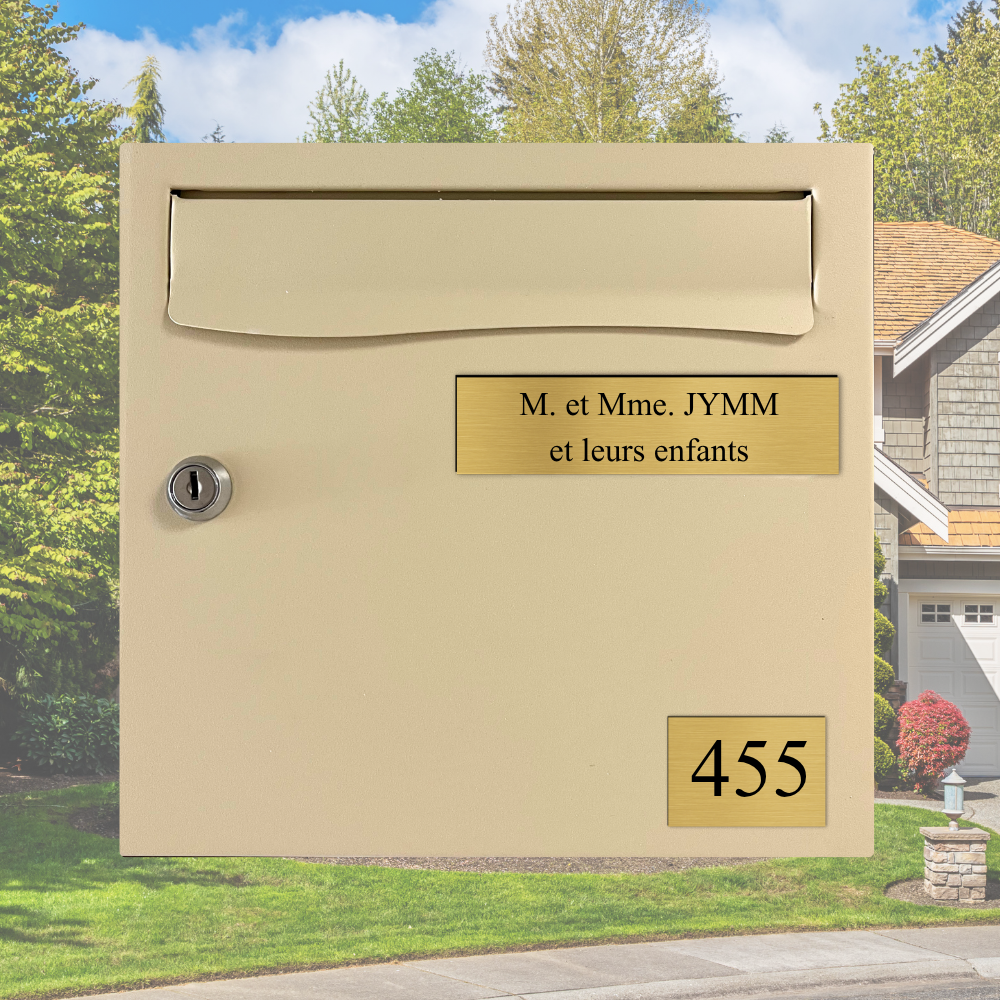 Numéro pour boîte aux lettres personnalisée - 3 formats