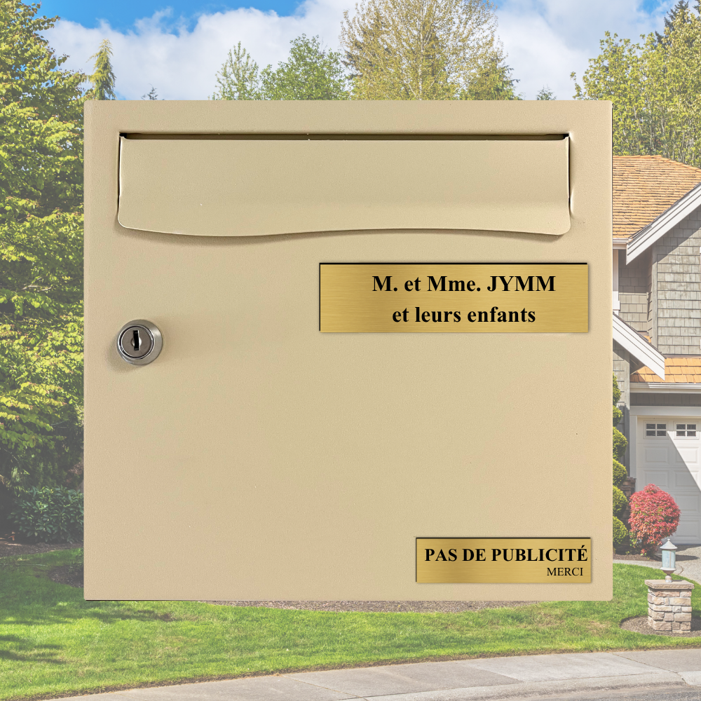 Plaque Pas de Publicité adhésive – PVC 8×2 cm